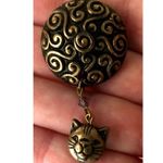 Cat Earrings Handmade Vintage One of Kind New Purple Crystals Kitty Lov… Photo 6