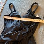 MiracleSuit  Aurora Black Shirred Swim Dress. Size 14. Photo 3