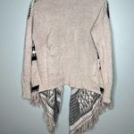American Eagle  open front fringe boho wool blend cardigan sweater size medium Photo 1