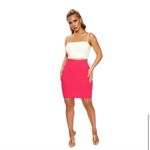 Naked Wardrobe  Hot Pink High Waisted Skirt Size XS Photo 5