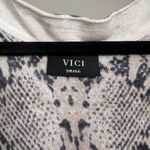 VICI Snake Print Open Front Lightweight Long-Line Cardigan | Size Small Photo 1