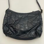Vintage Patchwork Purse Bag Navy Blue Leather Photo 0