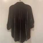 Western Style Kyla Seo Velvet Top with Floral Embroidery Brown Medium Photo 4