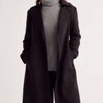 Quince Stretch Crepe Trench Coat Black XS NWT Photo 2