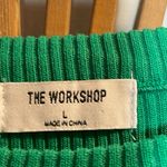 The Workshop Women’s Kelly Green Ruffle Sleeve Knit Top Sleeveless Large Photo 3