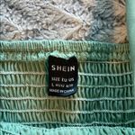 SheIn Green Smocked Peplum Crop Top size large‎ Photo 2