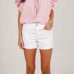 Vervet  Denim | The Rebecca Double Cuff Shorts size large NWT Photo 0