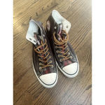 Converse Rare Chuck Taylor All Star Leather Brown And plaid Plaid Size 11 Photo 5