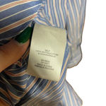 Tibi  Striped Garcon Poplin Off Shoulder Top Blue‎ & Red Size 2 Photo 9