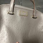 Kate Spade  KAY STREET OSTRICH EMBOSSED SMALL FELIX‎ GREY LEATHER SATCHEL Photo 1