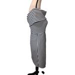 Hutch Off Shoulder Dress Size S Blue White Striped Knit Asymmetrical Nautical Photo 4