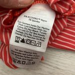 Eddie Bauer Eddy Bauer Melon with White Stripes Short Sleeve Round Neck Ruched Sides Tee S Photo 13