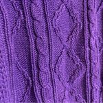 Trouser’s Up Vintage Purple Cable Knit Sweater mock turtleneck Women’s Size Medium Photo 7