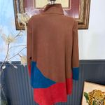 IC Collection Colorblocked Asymmetrical Quarter Zip Jacket ~ Size L 💛🍄 Brown Size L Photo 4