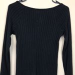Old Navy  Women’s Ribbed Knit Black Long Sleeve Sweater Dress Photo 4