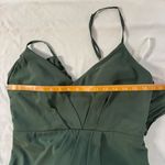 Azazie  OLLIE Stretch Olive Green Sheath Ruched Stretch Chiffon Dress size A10 Photo 4