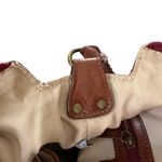 Sundance Burgundy Leather Double Pockets Simplicity Tote Handbag Red Photo 9