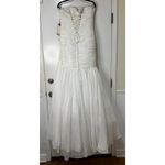 Mac Duggal  Bustier Gown White Beaded Embellishments Size 10 NWT 64330 Wedding Photo 9