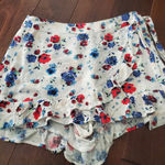 Free People Floral Print Skirt - White , Red And Blue Size 6 Photo 2