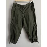 Ulla Popken Damen Crop Pants Women's 20 Olive High Rise Stretch Casual Outdoors Green Size undefined Photo 2