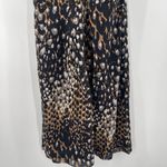 Trina Turk Dress Size 0 100% Silk Animal Print Halter Tie Bow Neck Cocktail Photo 11