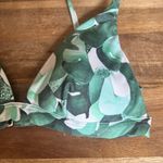 Midori  Green & White Eden Tropical Print Bikini Top Photo 1