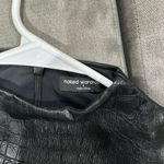 Naked Wardrobe Croc Embossed Faux Leather Bodysuit  Size S Photo 7