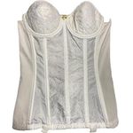 VTG Schaffer's Bustier Corset Top Strapless Body Shaper Sweetheart White 32 Size undefined Photo 0