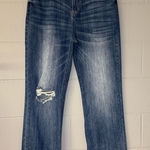 Risen Jeans High Rise Wide Leg Dark Wash Jeans Women’s Size 1XL Stretchy Jeans Blue Photo 0