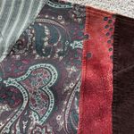 90s Vintage Oversized Hobo Shoulder Pag Purse Patchwork Boho Silk Velvet Large Brown Photo 2