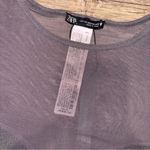 ZARA Ribbed Mesh Long Sleeve Photo 5