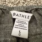 Athleta dark green sleeveless linen tank top size L Photo 5