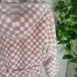 Minky Couture Thick Ultra Plush Checkered Blanket Robe size XS Pink Photo 8