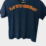 Sandro  Paris Black Graphic T Shirt Play With Your Heart Medium Photo 4