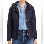 Barbour  Navy Blue Millfire Diamond Quilted Jacket Size 10 MSRP 265.00 Photo 1