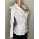 Lauren Moshi New.  white zip up hoodie. Small. Retails $178 Photo 6
