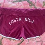 y2k costa rica back print mini shorts Red Size M Photo 7