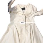 Akira  Asymmetrical Coat Sz S/M Off White Draped Collar Longline Statement Layer Photo 6