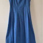 Boden Strappy Seersucker Midi Dress Blue Size 6P Photo 0