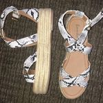 Snake Skin Espadrilles White Size 10 Photo 0