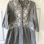 ZARA Gingham Embroidered Tunic Dress Photo 0