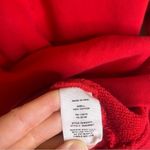 Helmut Lang  Distressed Garment-Dyed Split-Neck Red Cotton Sweatshirt XS Photo 8