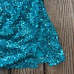 Wild Fable NWT | size medium | Sparkling Blue Sequin Dress with lace up back Photo 4