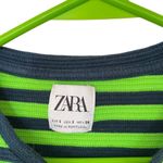 ZARA  short sleeve green blue top small Photo 1