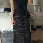 Anthropologie  Let Me Be Chiffon Printed V-Neck MIDI Dress Photo 0