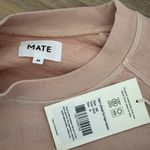 Mate the Label  Organic Lightweight Terry Raglan Sweatshirt in Rose, size medium Photo 8