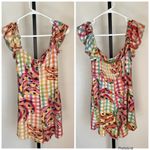 Farm Rio  Printed Romper Small Boho Colorful Photo 1