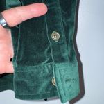 Jones New York  Sport Green‎ Cotton Velvet Full Zip Collar Top Jacket Small Photo 3