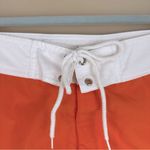 LEI Women’s Orange & White Bali Beach Swim Board Shorts Medium Photo 1