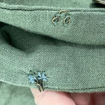 Free People Women's Cinched Waist Double Breasted Blazer Green Small Military Photo 6